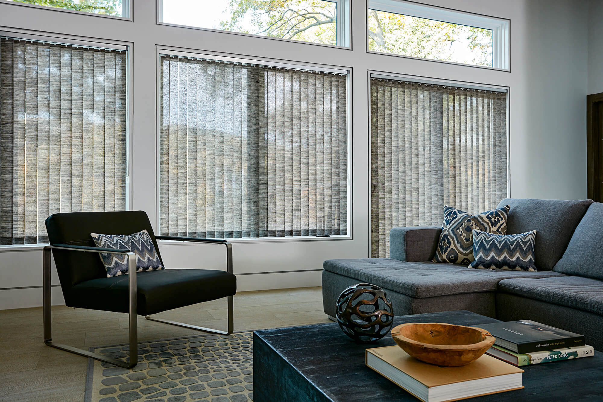 living room vertical blinds styles